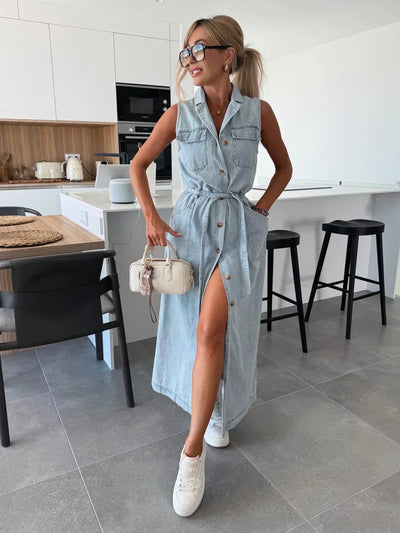 Juliette – Robe Longue en Jean