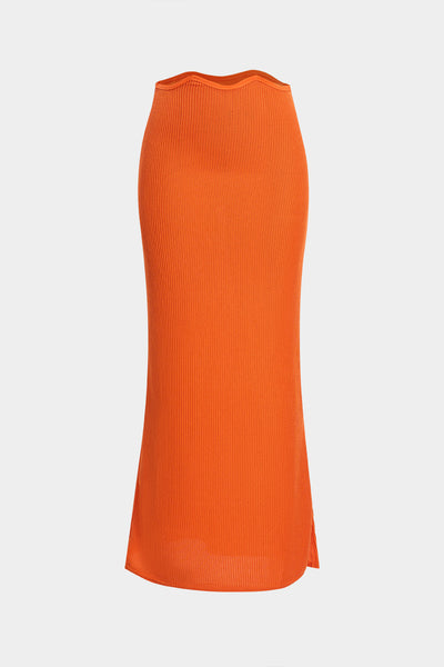 Ensemble Tara – Top et jupe à nouer en maille légère, parfait pour la plage