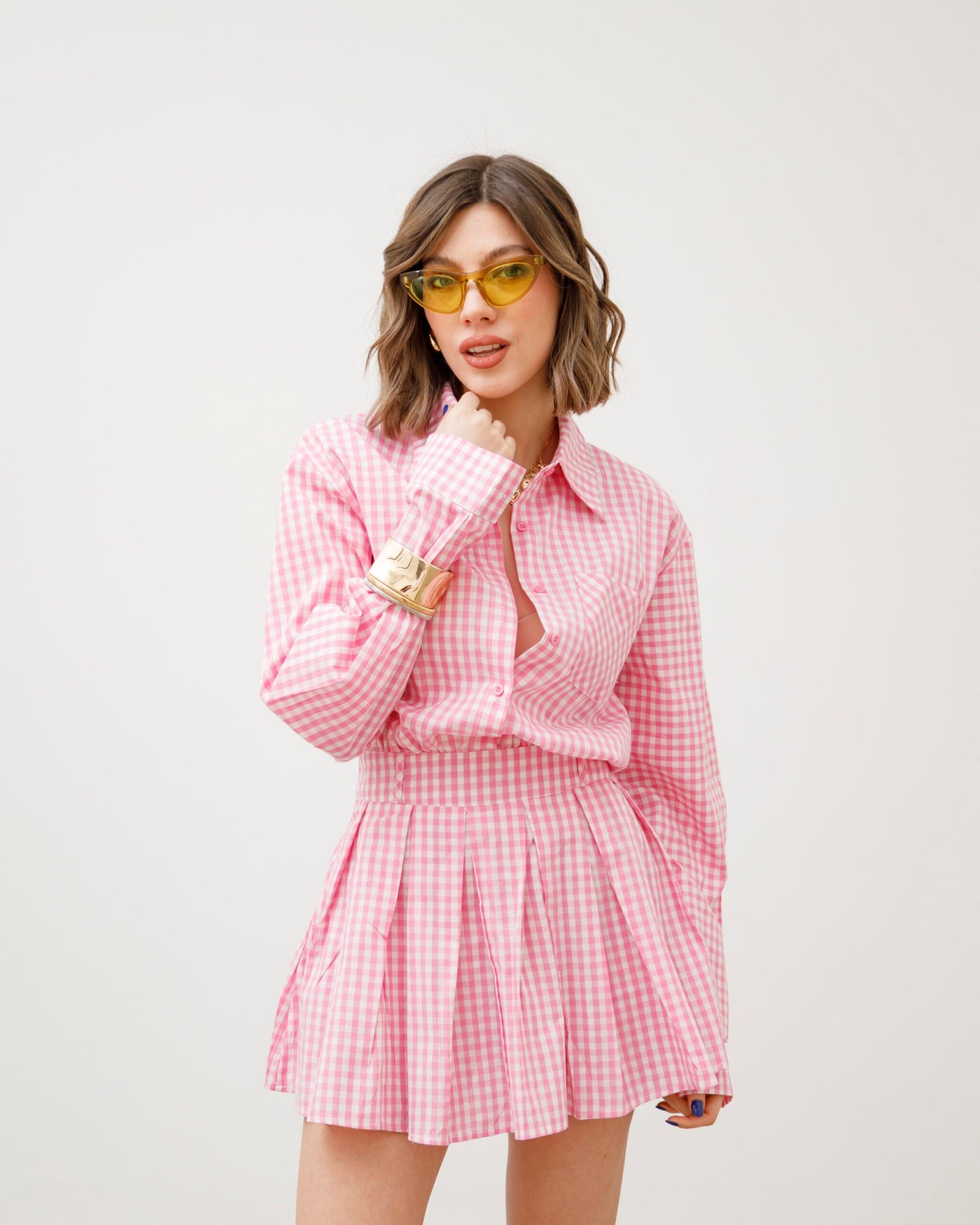 Anna - Robe Chemise à Carreaux