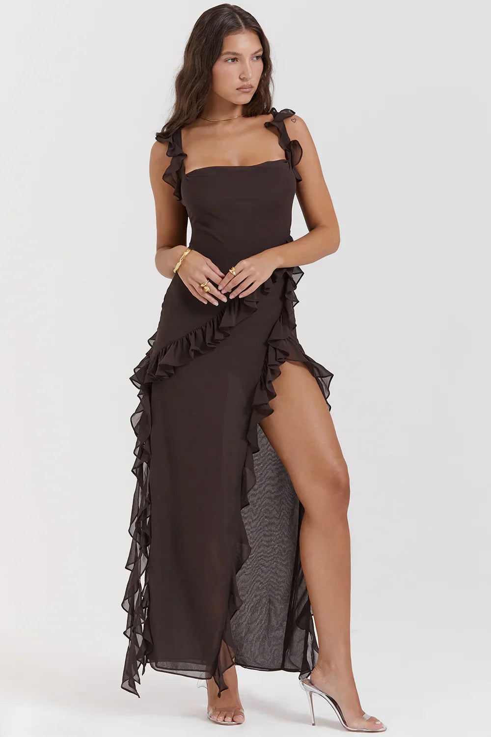 Dyane - Robe maxi élégante avec fente