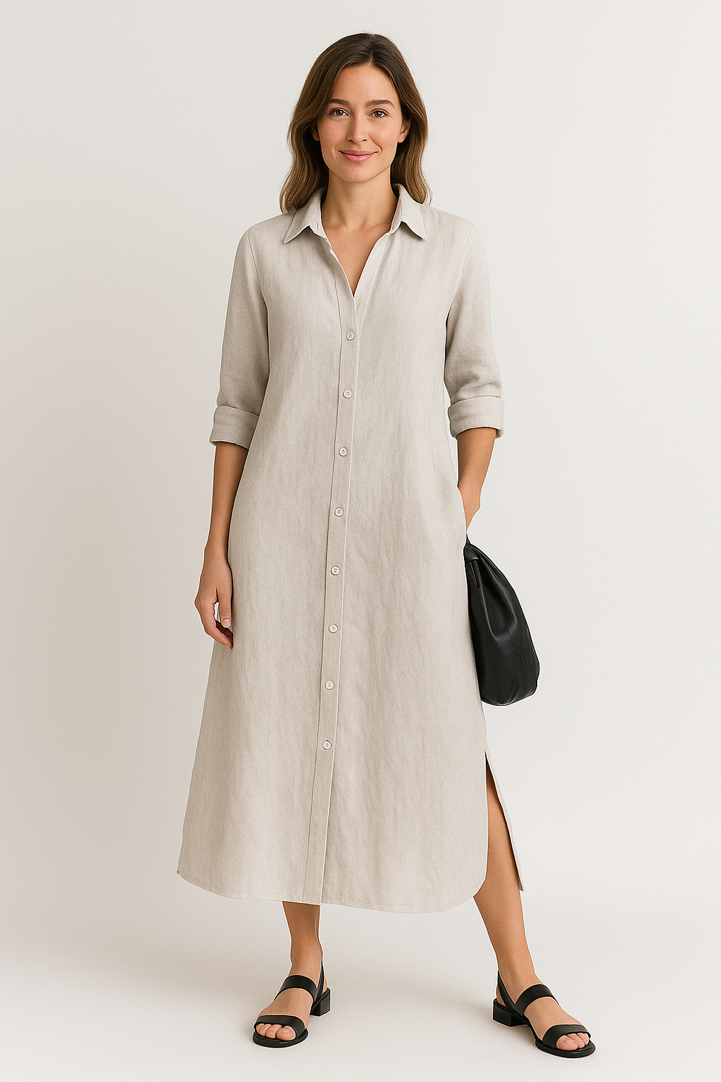 Marie - Robe chemise oversize décontractée