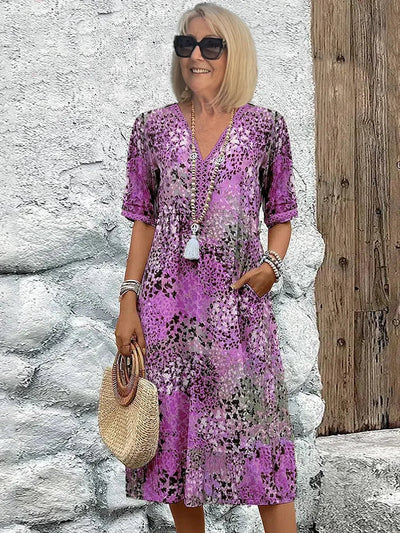 Monica – Robe Élégante à Fleurs
