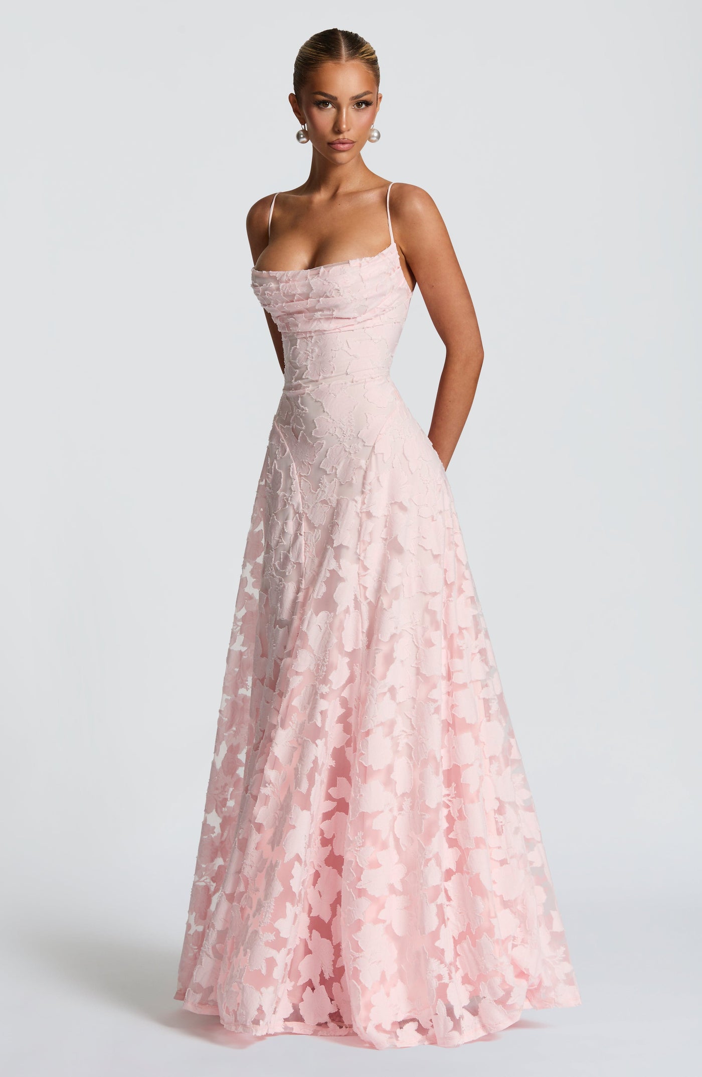 Francisa - Robe longue corset en dentelle