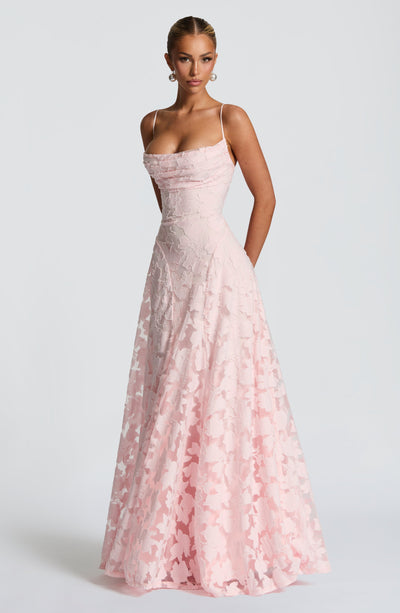 Francisa - Robe longue corset en dentelle