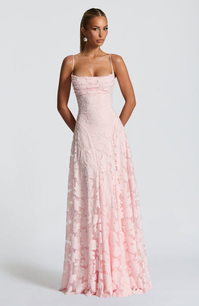 Francisa - Robe longue corset en dentelle