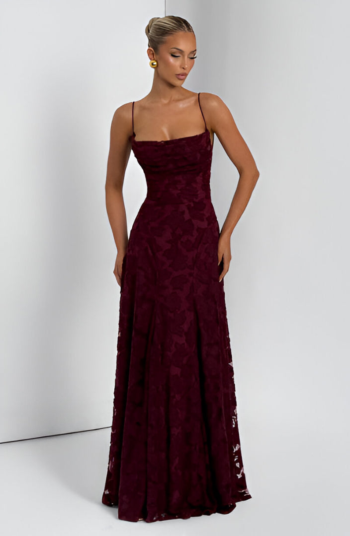 Francisa - Robe longue corset en dentelle
