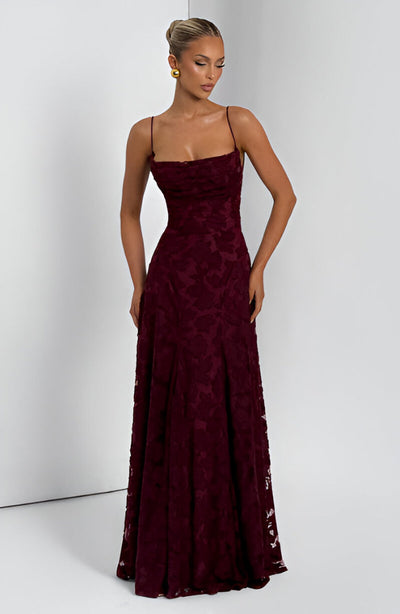 Francisa - Robe longue corset en dentelle