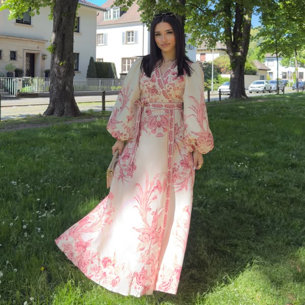 Soline - Robe longue à motif floral