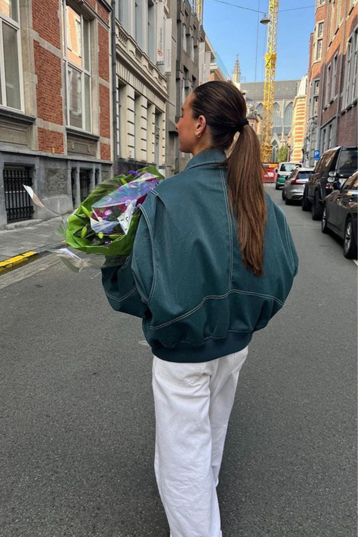 Marilou Veste oversize à contraste de matières