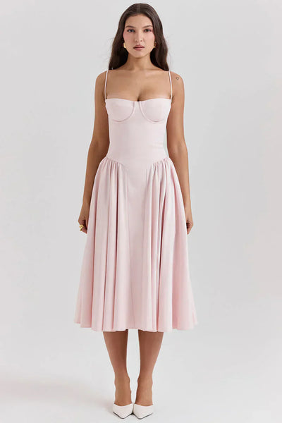 Sabine - Robe Corset Élégante à Fines Bretelles