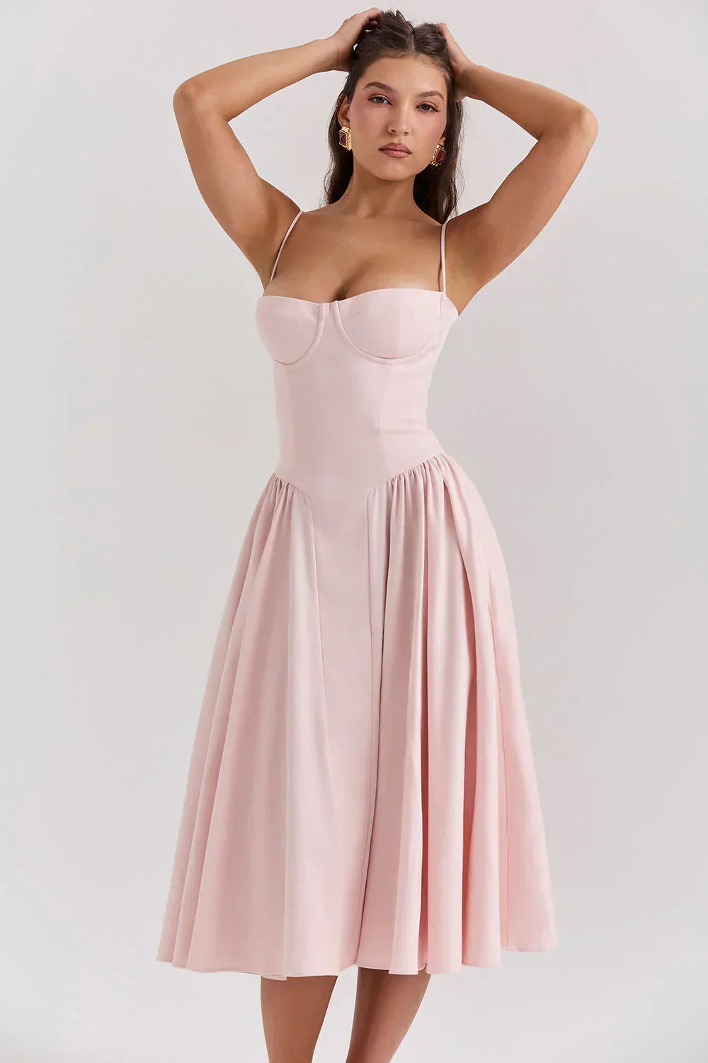 Sabine - Robe Corset Élégante à Fines Bretelles