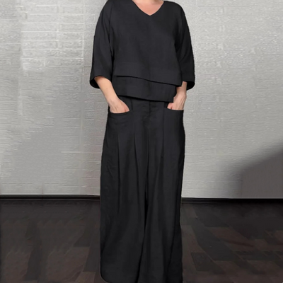 Rachel - Ensemble 2 pièces au style minimal et à la coupe décontractée pour tous les jours
