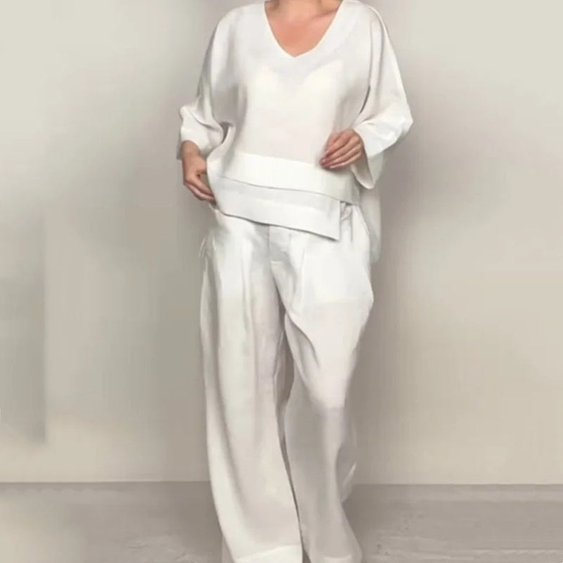 Rachel - Ensemble 2 pièces au style minimal et à la coupe décontractée pour tous les jours