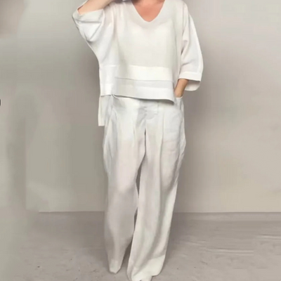 Rachel - Ensemble 2 pièces au style minimal et à la coupe décontractée pour tous les jours