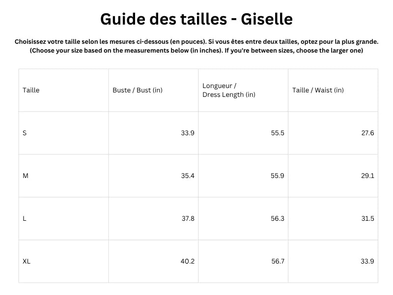 Guide des tailles