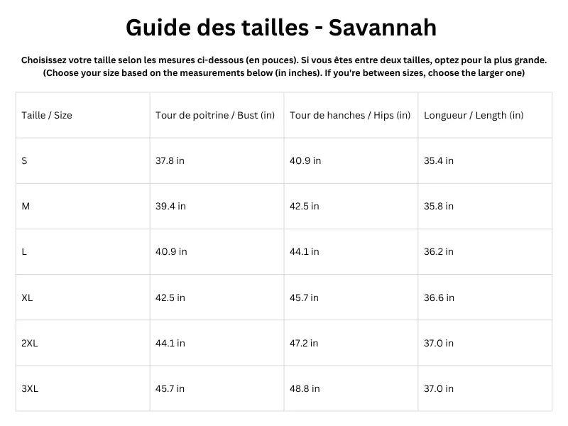 Guide des tailles
