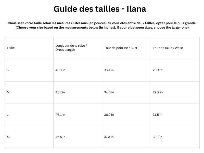 Guide des tailles