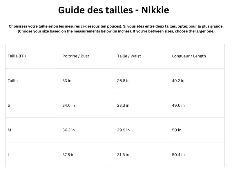 Guide des tailles
