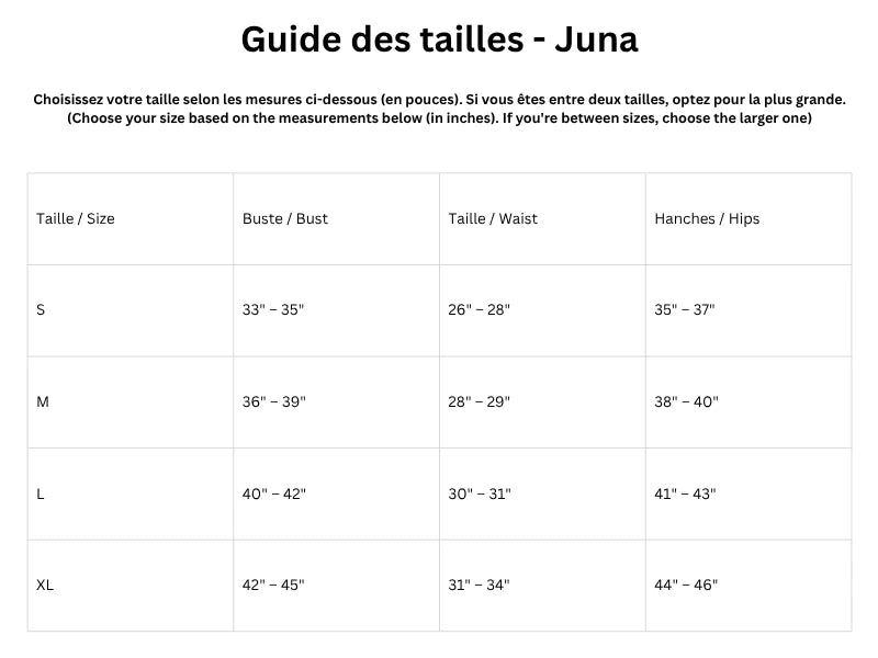 Guide des tailles
