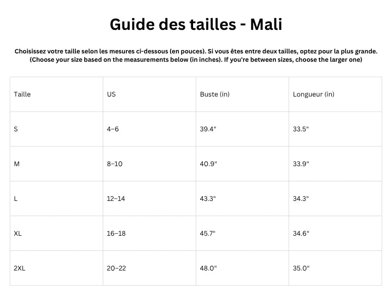 Guide des tailles
