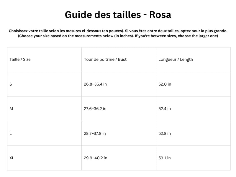 Guide des tailles