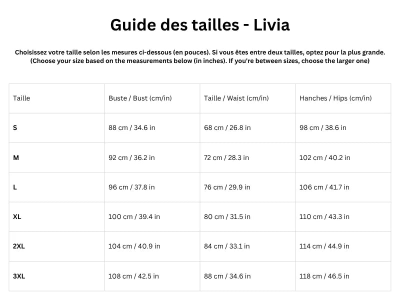 Guide des tailles