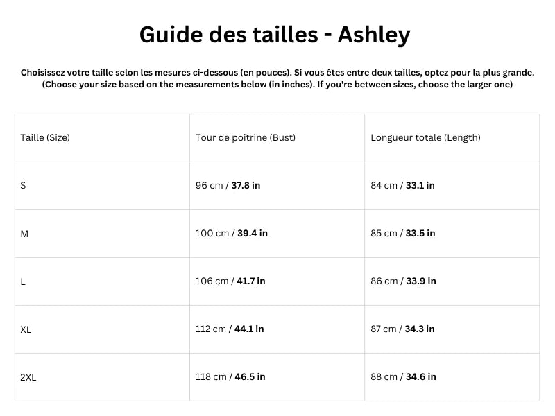Guide des tailles