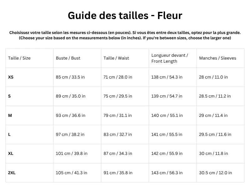 Guide des tailles