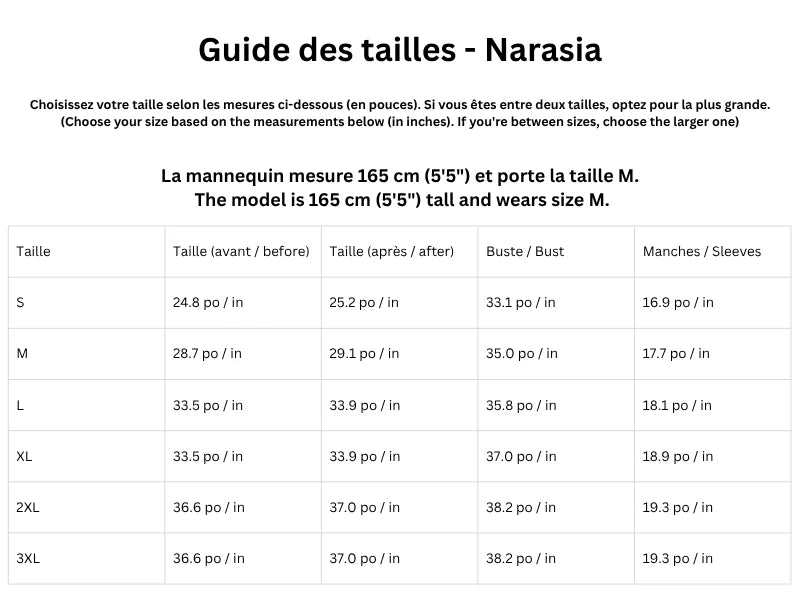 Guide des tailles