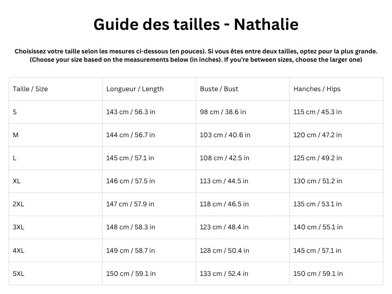 Guide des tailles