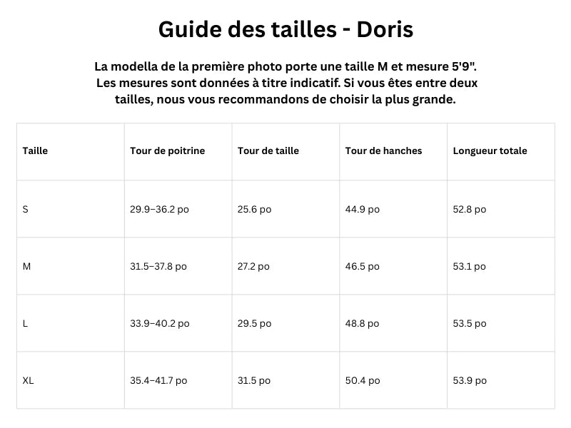 Guide des tailles