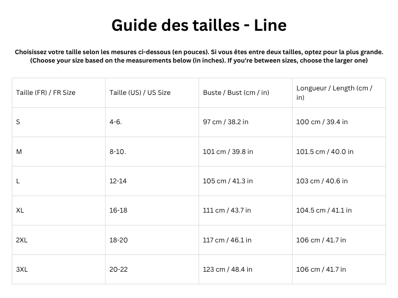 Guide des tailles