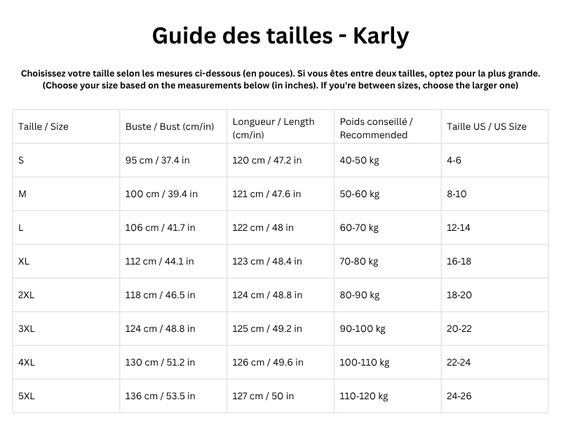 Guide des tailles
