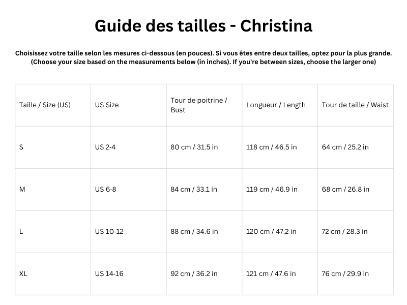 Guide des tailles