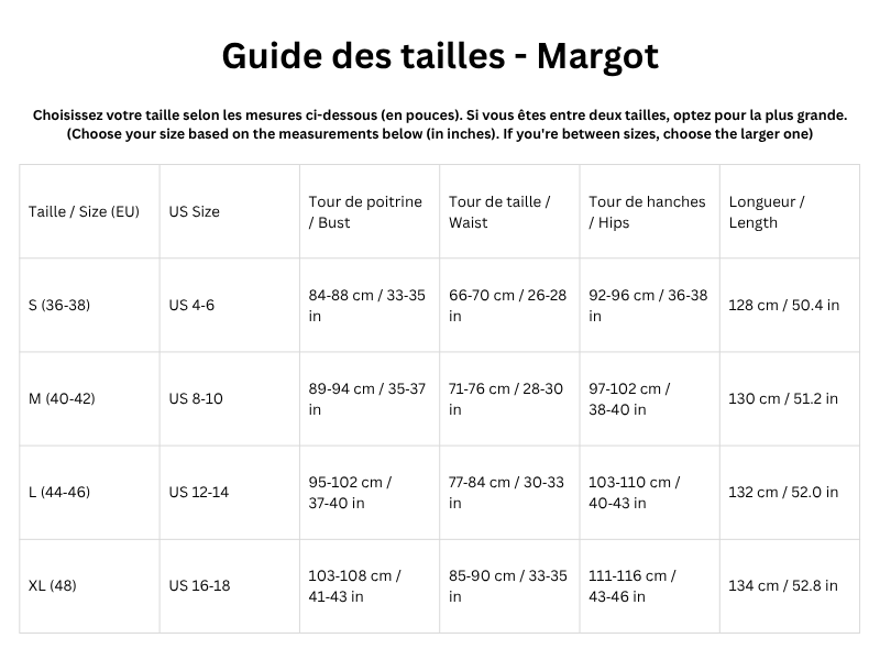 Guide des tailles