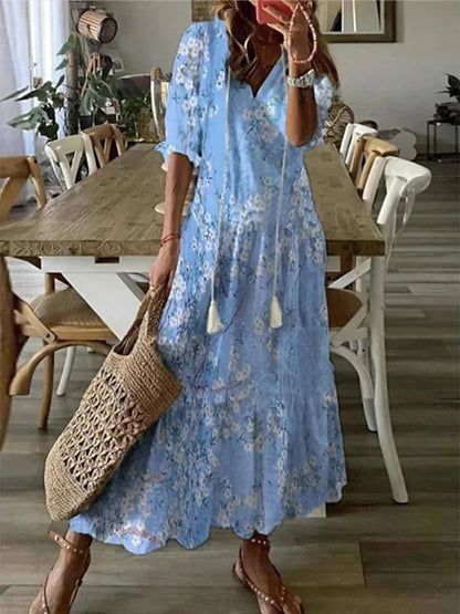 Sierra – Robe Bohème Flatteuse avec Couverture du Ventre