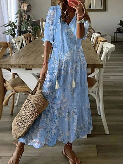 Sierra – Robe Bohème Flatteuse avec Couverture du Ventre