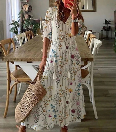Sierra – Robe Bohème Flatteuse avec Couverture du Ventre