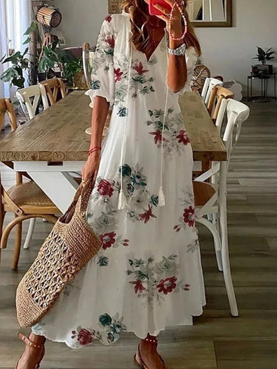 Sierra – Robe Bohème Flatteuse avec Couverture du Ventre