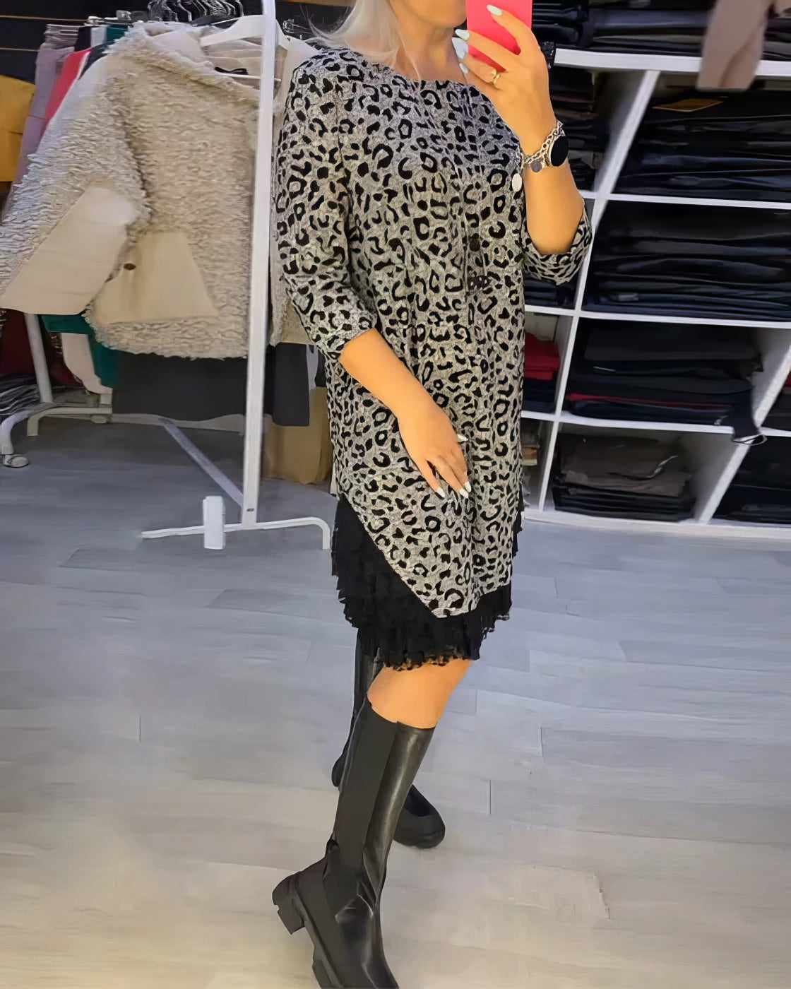 Sienna – Robe Élégante à Imprimé Léopard