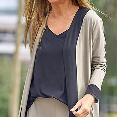 Elena – Ensemble 3 Pièces pour Femme : Cardigan, Top et Pantalon Large